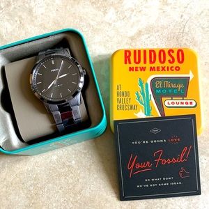 Fossil The Minimalist Three-Hand Smoke Stainless Steel Watch NWT